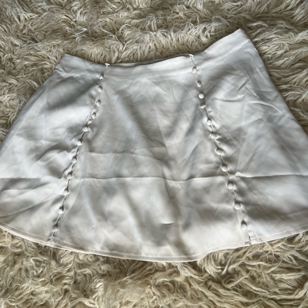 Urban Outfitters White Buttoned Mini Skirt